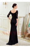 robe soirée noire long H010